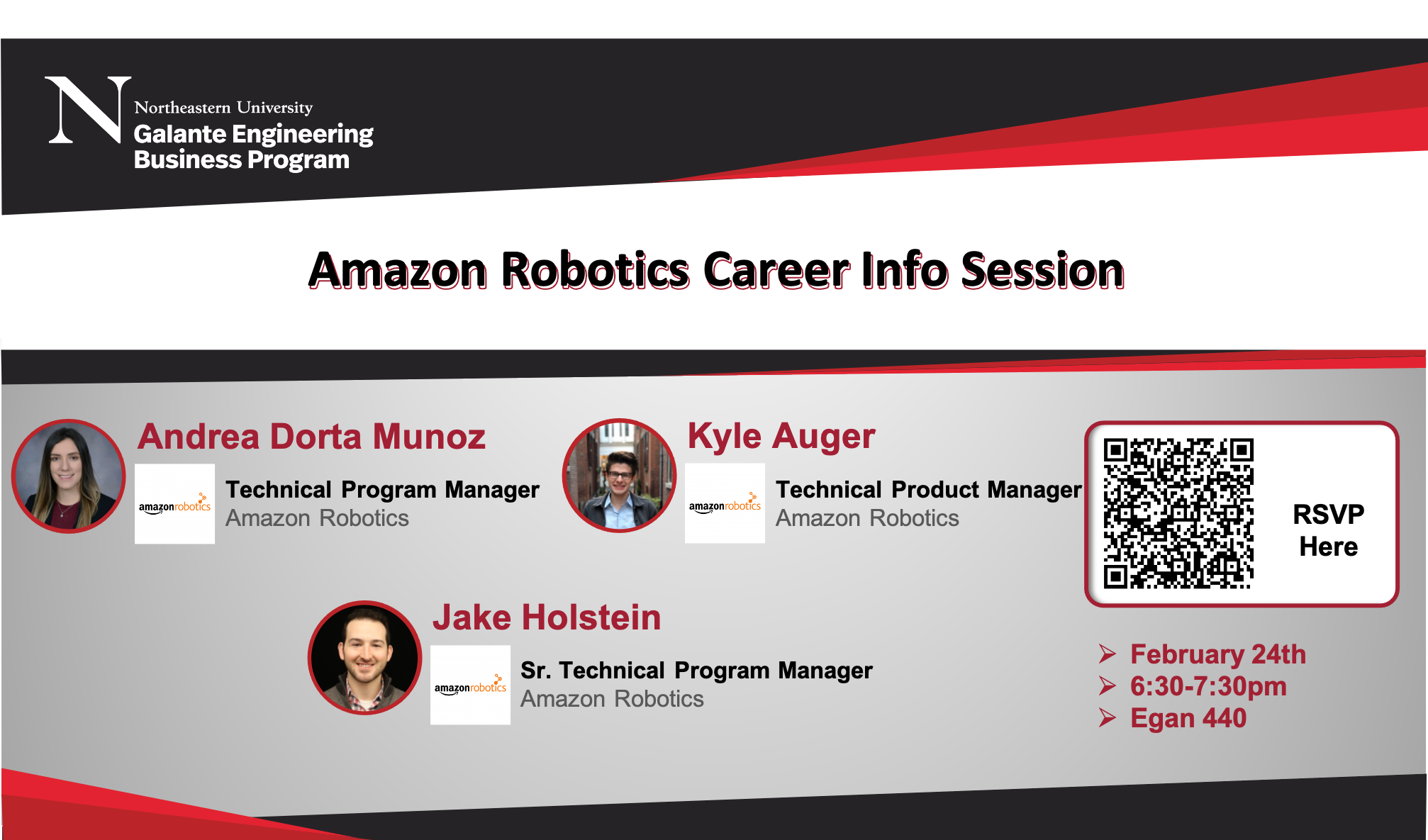 Galante x Amazon Robotics Career Info Session Northeastern University College of Engineering