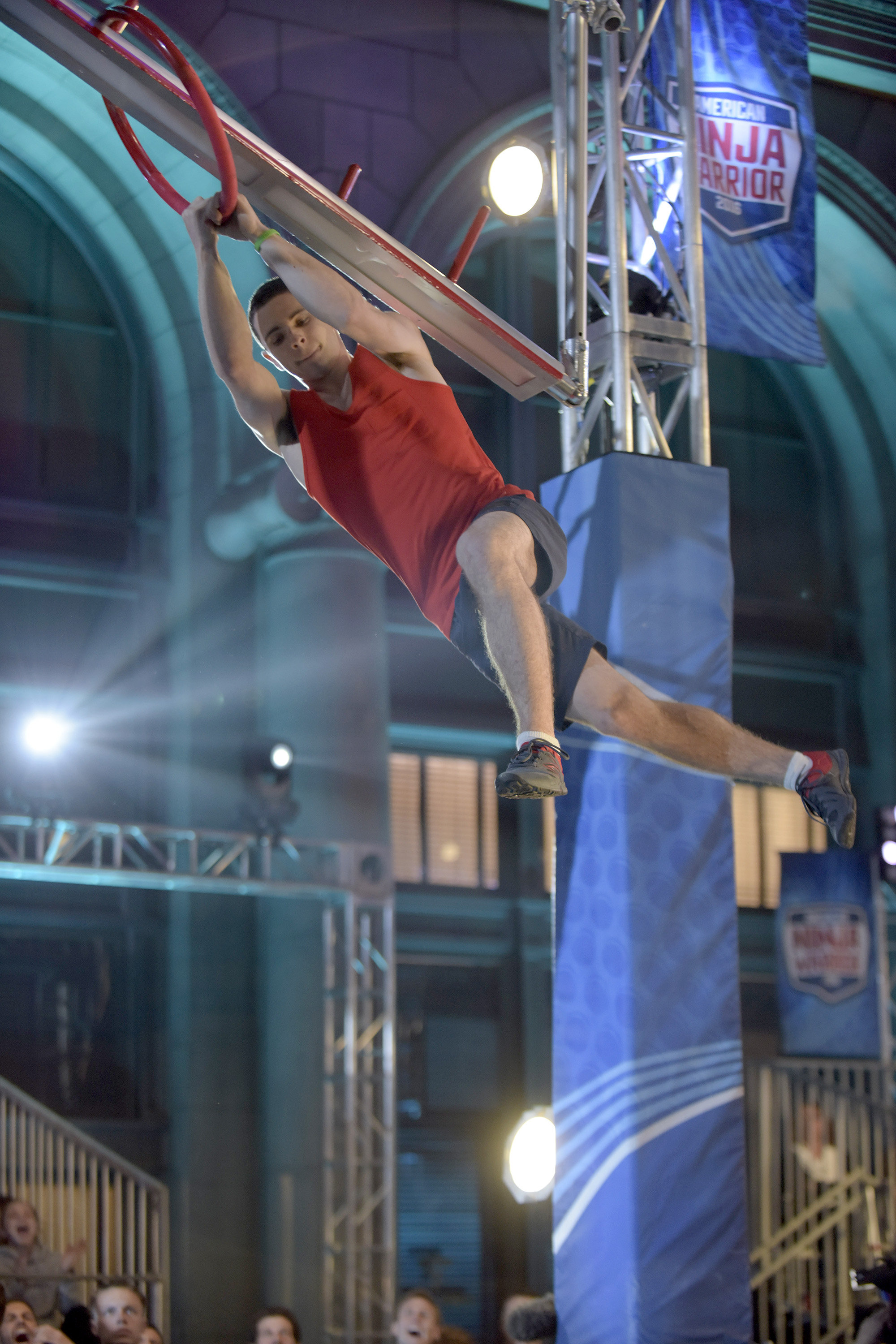 Josh Levin, E'17, competes on American Ninja Warrior. Photo by: Brandon Hickman/NBC