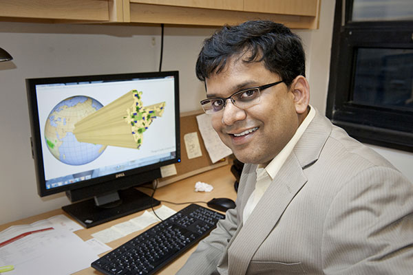 Auroop Ganguly is an associate professor in the Department of Civil and Environmental Engineering, and he directs the directs Northeastern’s Sustainability and Data Sciences Laboratory. Northeastern University photo.