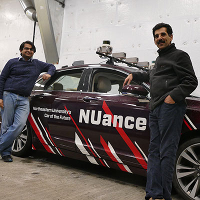 Vikrant Shah (left), PhD student, and Hanumant Singh, professor of electrical and computer engineering
