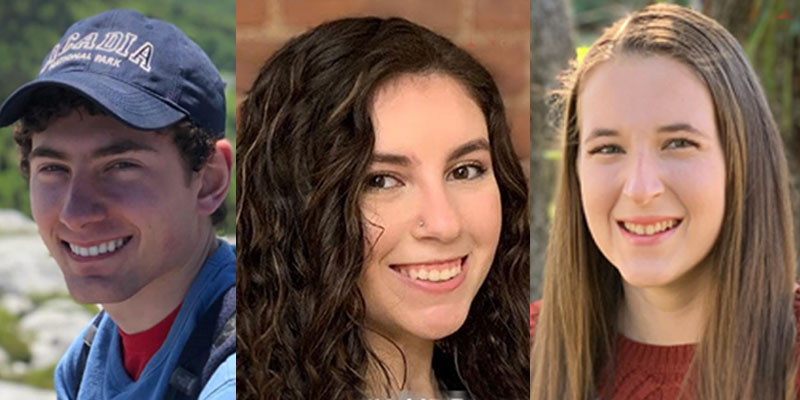 Michael Fialkoff, E’21, Francheska Liz Torres Torres, E’21, ME’21, and Sierra Vansuch, E’21