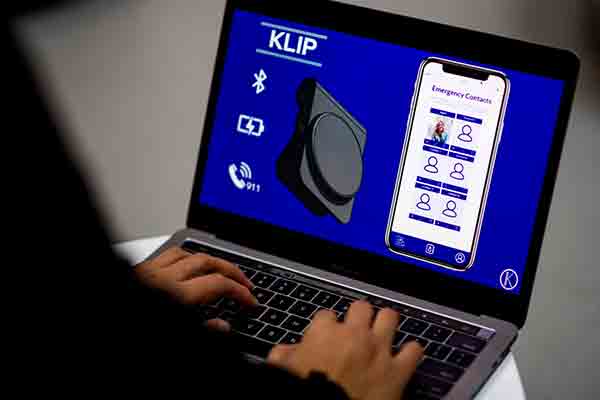 laptop screen view of Klip Tech product