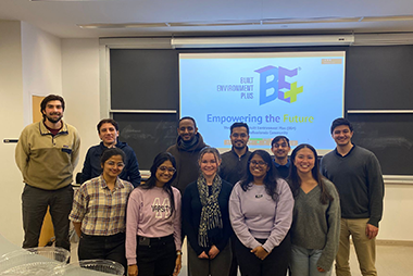 sowdamini ponnada with NUSBO members at weekly speaker meetings