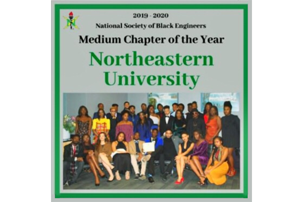brochure cover of award with group photo of students
