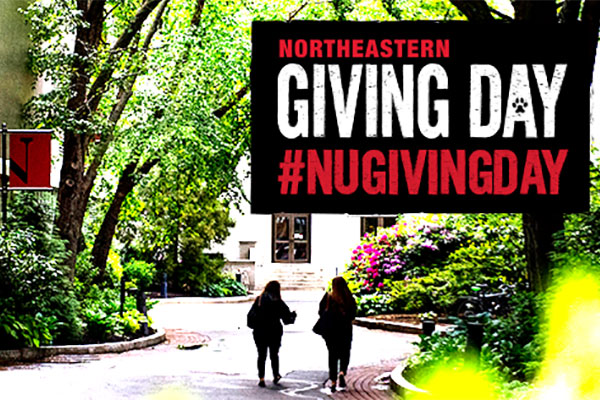 giving day photo with hashtag #NUGivingDay