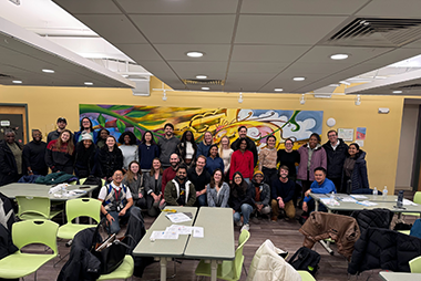 group of students and local boston residence 